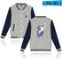 Sweater Baseball Uniform Trend Printing Long-Sleeved Cardigan